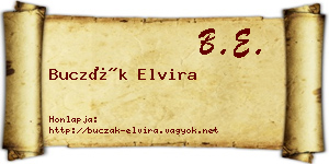 Buczák Elvira névjegykártya